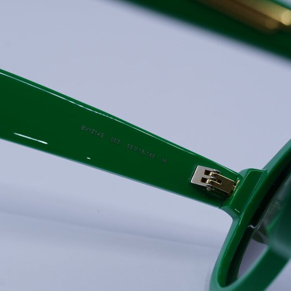 Bottega Veneta BV1214S 003 Sunglasses Green Aviator Frame, Green Lenses - Picture 6 of 10